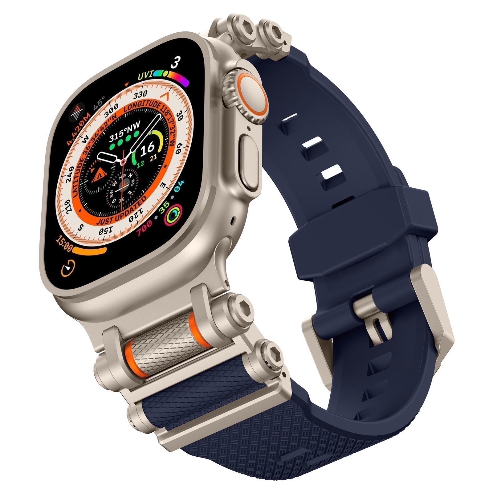 NovaFlex FKM Gummi-Drehband für Apple Watch Armband