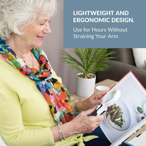 20X Magnifier With LED Illumination For Reading Small Print