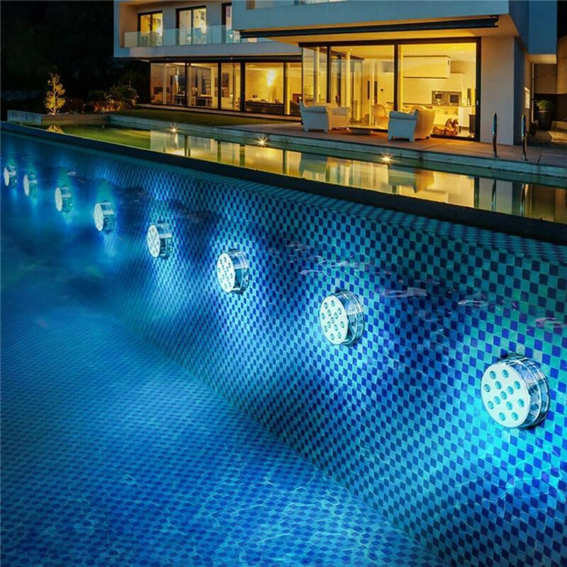 Remote-Controlled LED Light For Pools With Waterproof Magnetic Suction For Outdoor Use