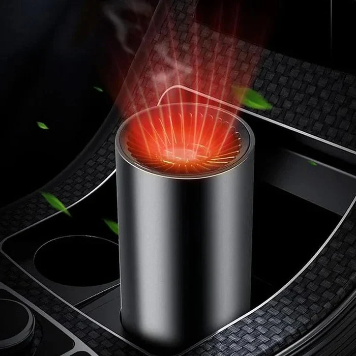 Cup-Style 12V Car Heater And Defroster Blower With 360 Degree Base