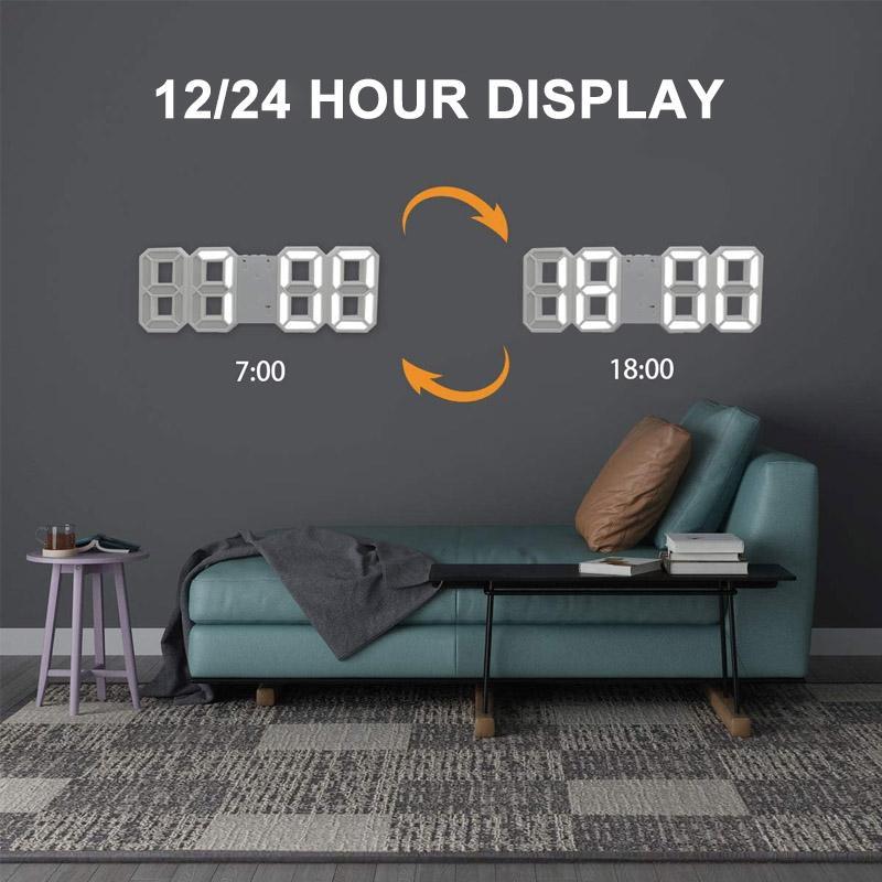 Smart 3D Digital Alarm Clock With Modern Minimalist Look For Desks