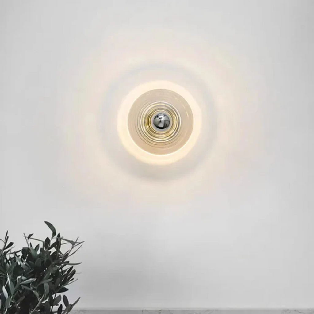 NovaGlow Vintage Glass Wall Lamp With Warm Ambient Lighting