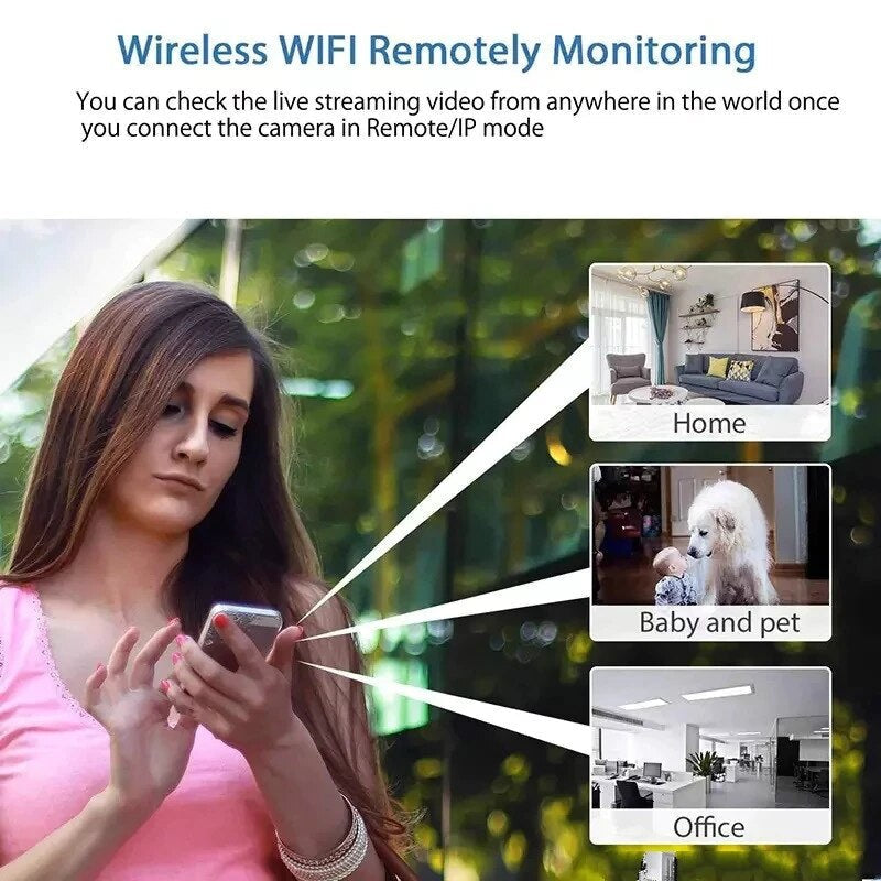 Câmara de Vigilância WiFi Ultra Mini de Design Compacto com Alta Resolução e Segurança Sem Fios