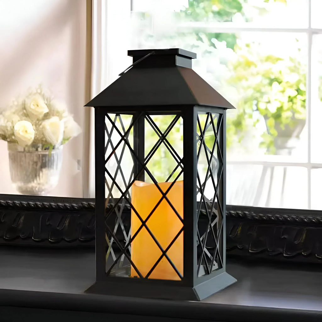 LumiCrest Vintage Solar Lantern For Lawn, Patio Or Fence