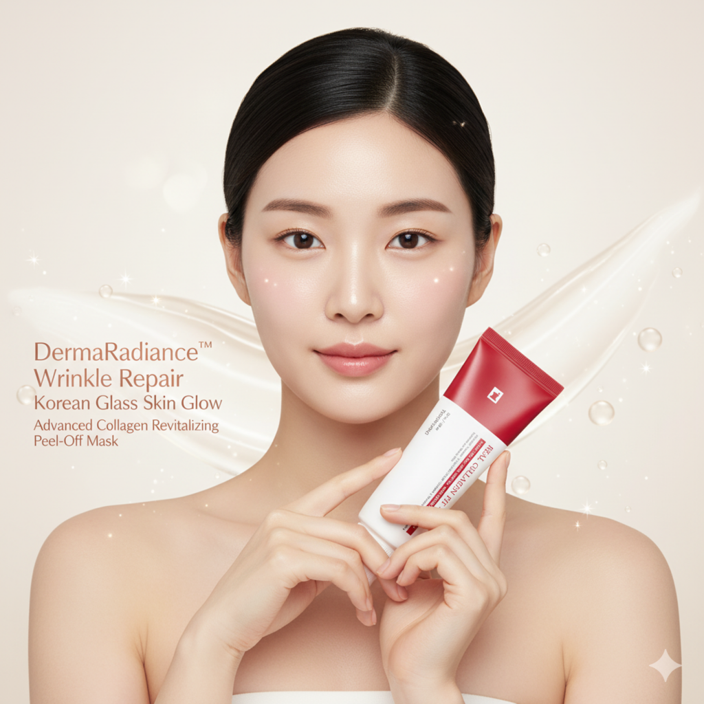 LuminaGlow Glass Skin Mask With Collagen For Smoother Complexion