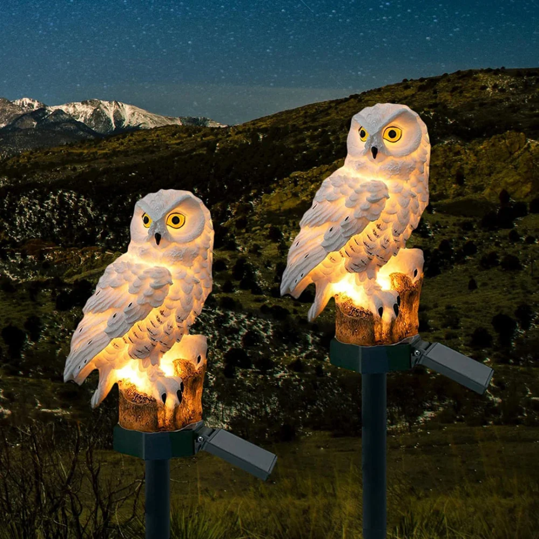 Lumos Owl solcelledrevet havelampe til stemning og stioplysning