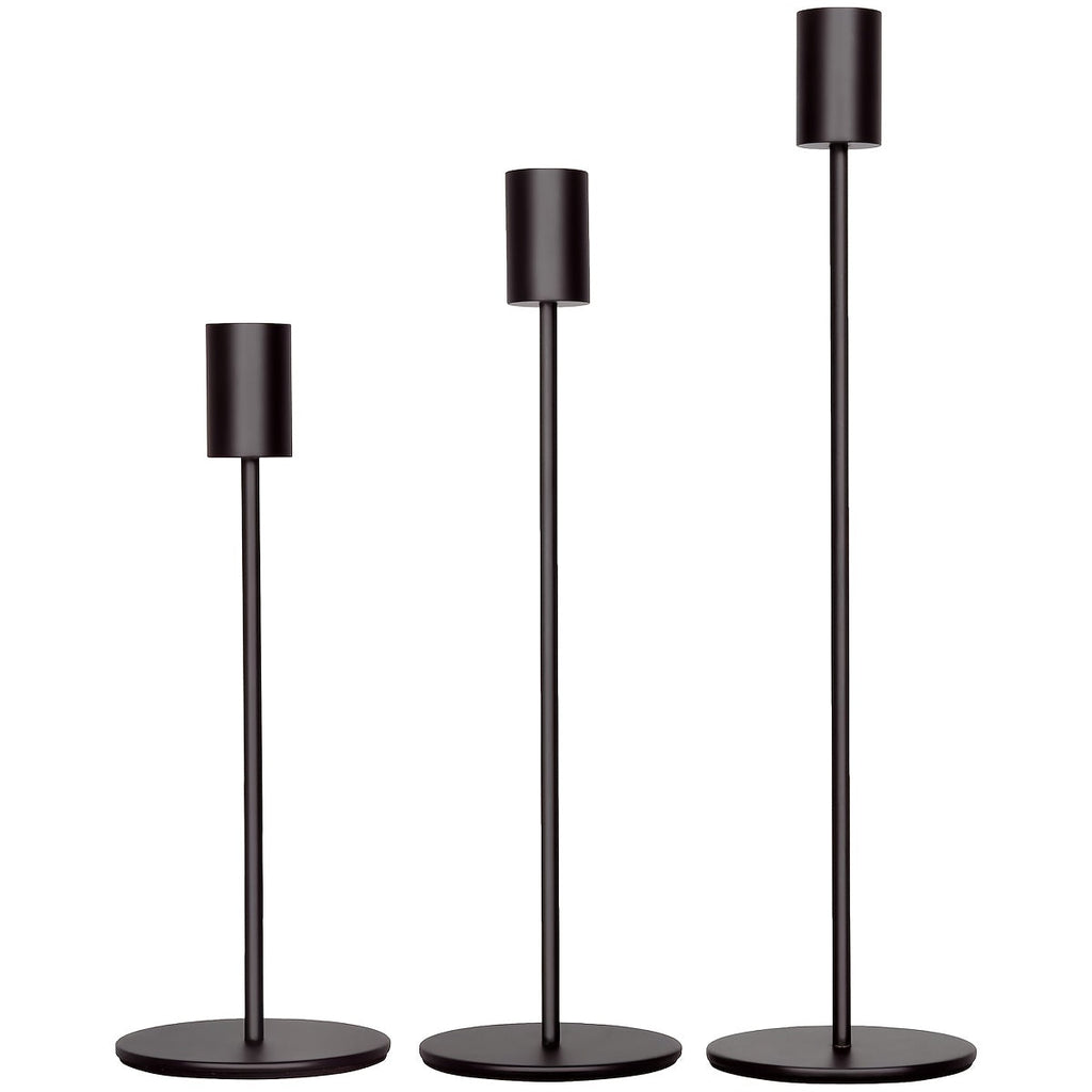 Set Auric Trio di Tre Portacandele in Ferro Dorato