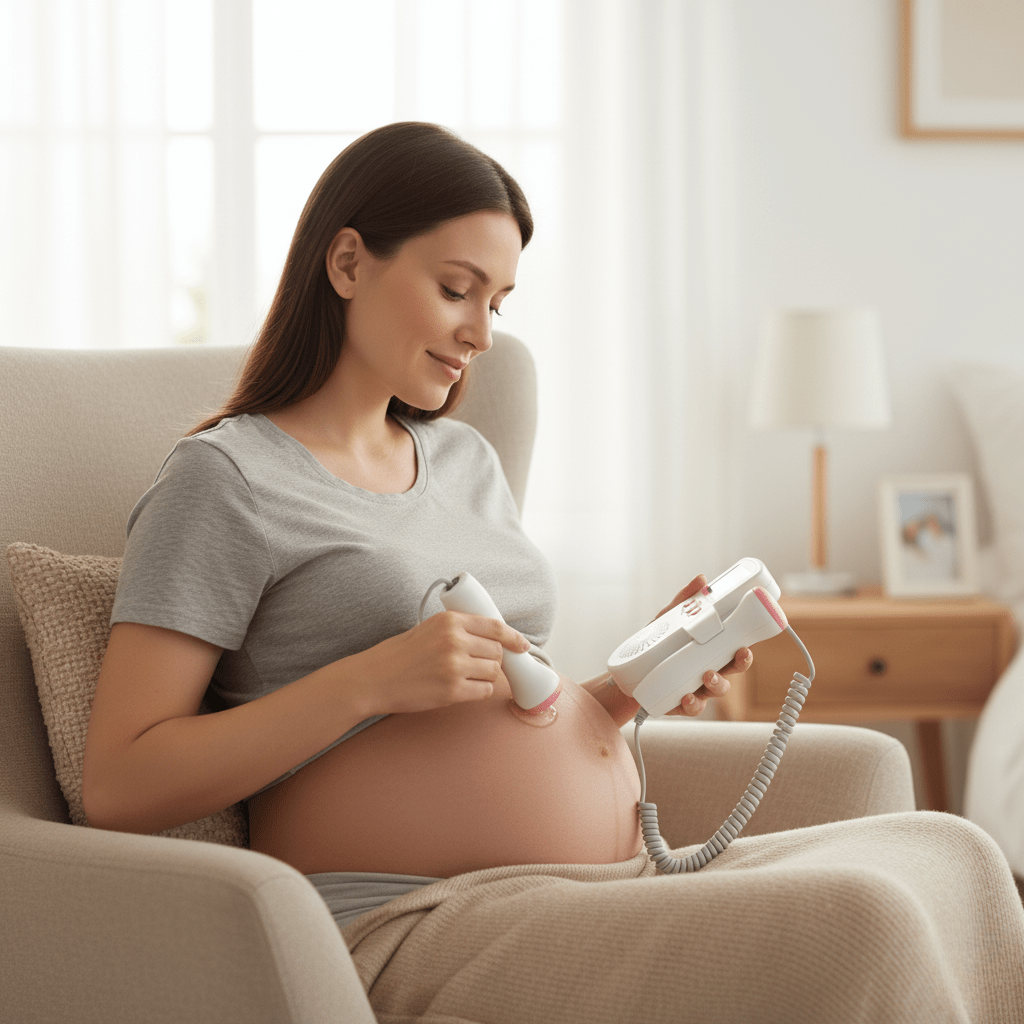 BabyPulse Monitor Portatile del Battito Cardiaco Fetale con Display LCD per un Facile Monitoraggio a Casa