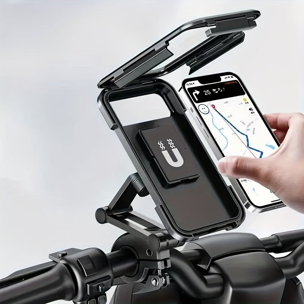 Bikewise テレスコーピング マグネット式スマホホルダー 自転車・電動自転車用、ABSデザイン