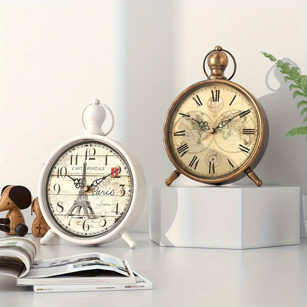 Chateauchime Non-Ticking Desk Clock In Eiffel Tower Style