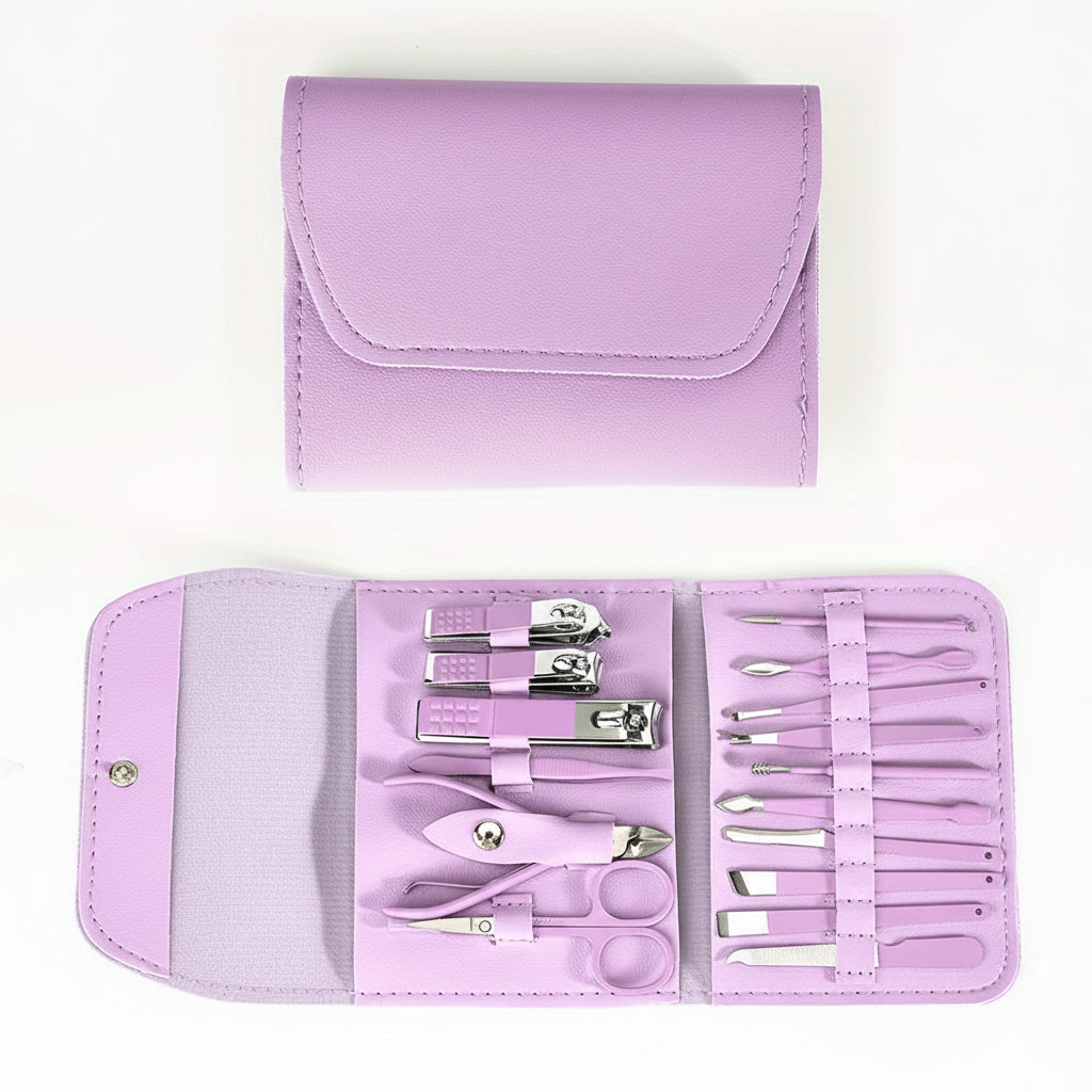 Conjunto de Manicure e Pedicure Trimforge em Aço Inoxidável com 16 Peças