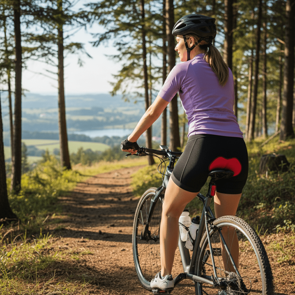 Velora dame cykelshorts med 4D gelpolstring for komfort og støtte