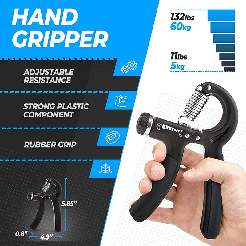 5 Pack Hand Grip Strengtheners Kit for Stronger Forearm and Hand