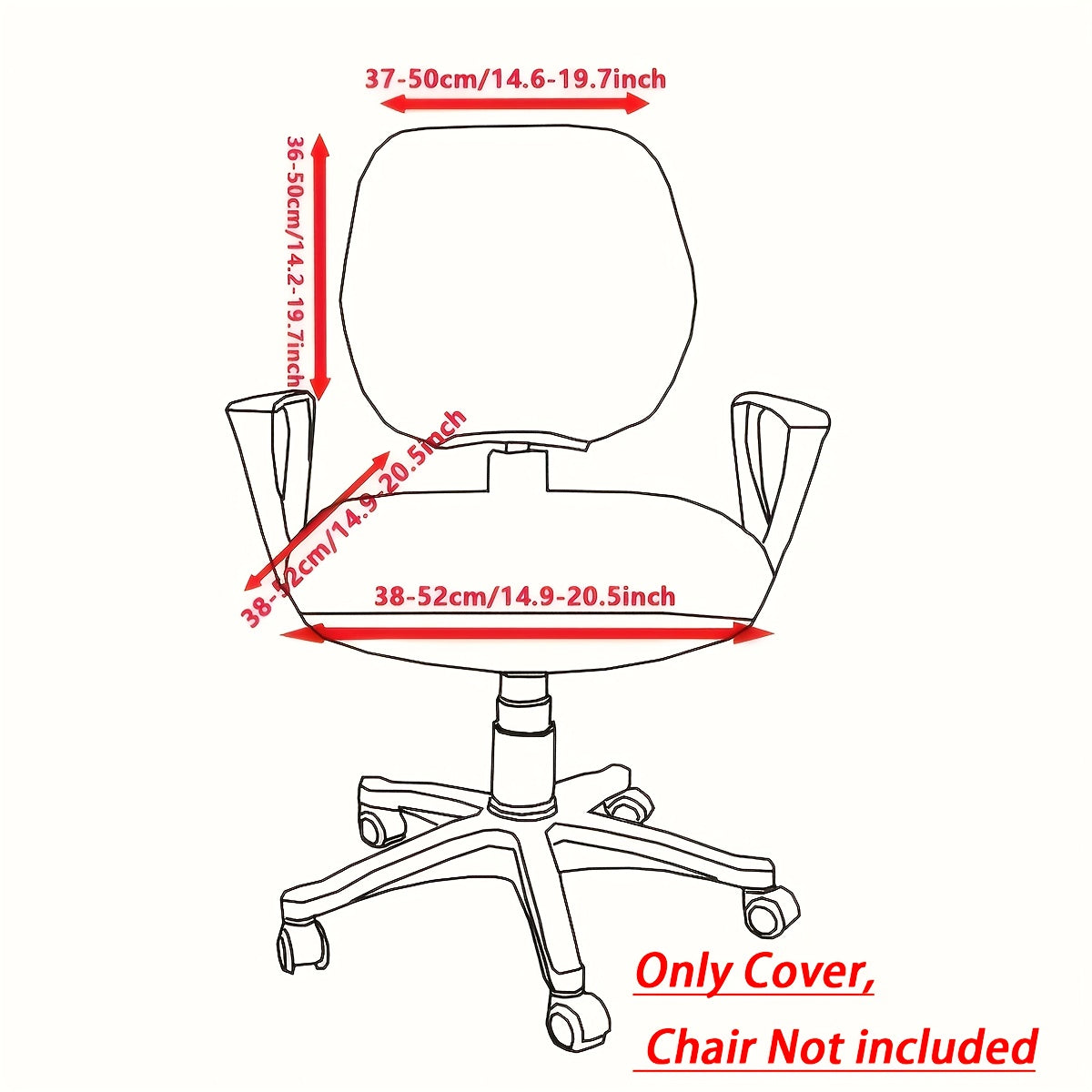 OfficeGuard Elastic Split Chair Back Cover Set For Clean Look