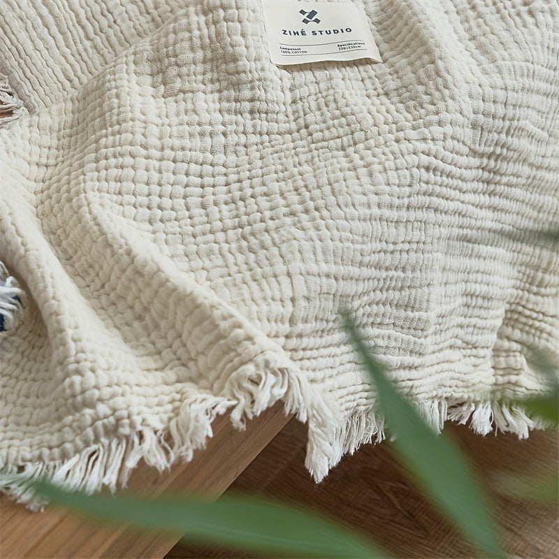 Softcloud 4-Layer Cotton Crepe Blanket For Everyday Use And Comfort