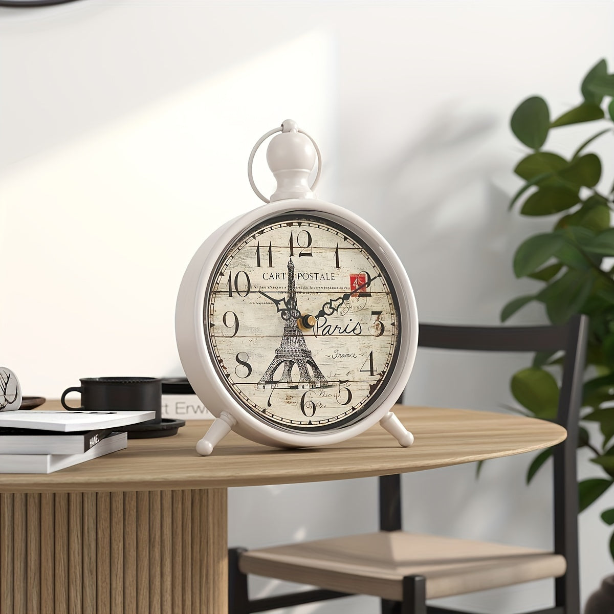 Chateauchime Non-Ticking Desk Clock In Eiffel Tower Style