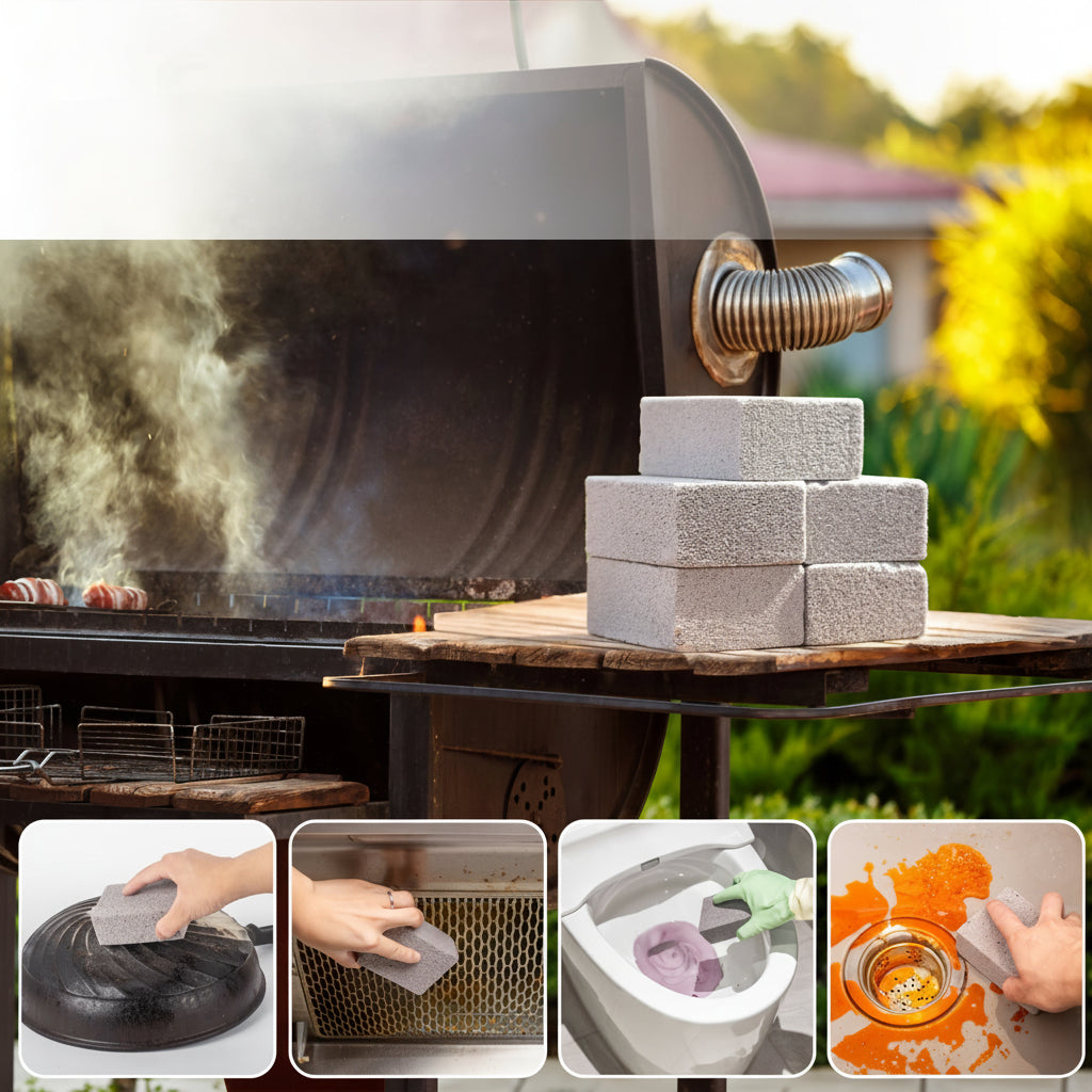 Pietra Pomice Non Graffiante Flameclean per la Pulizia di Griglie e Barbecue