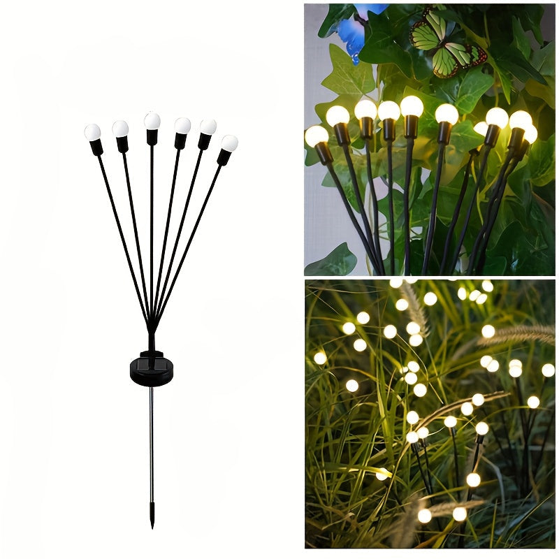 أضواء أرضية سولار نايتفلير 6/8/10 LED على شكل يرقة للنباتات والمهرجانات