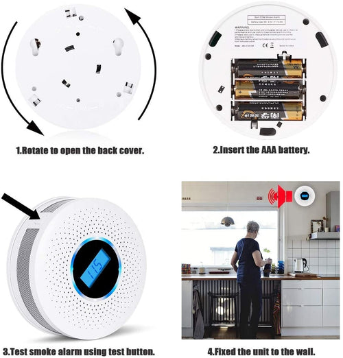 ApexGuard 2-In-1 Dual-Sensor Detector For Smoke And Carbon Monoxide Security