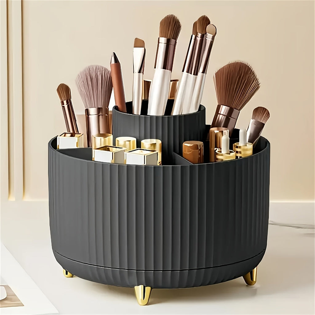 Eleganza 360 graders plastik makeup-opbevaringsorganisator med fem sektioner