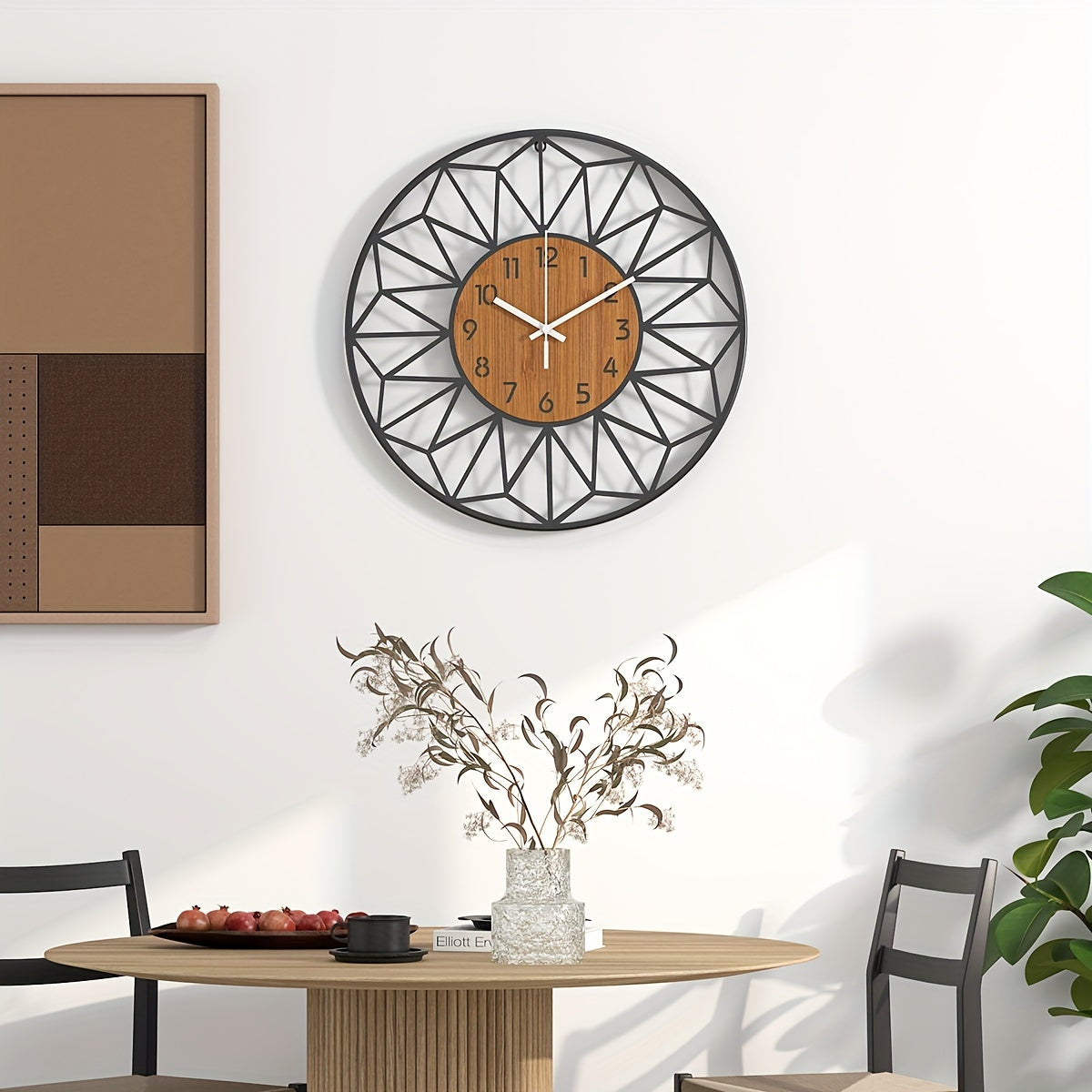 Metalwood Hollow Metal Wall Timepiece For Homes And Offices