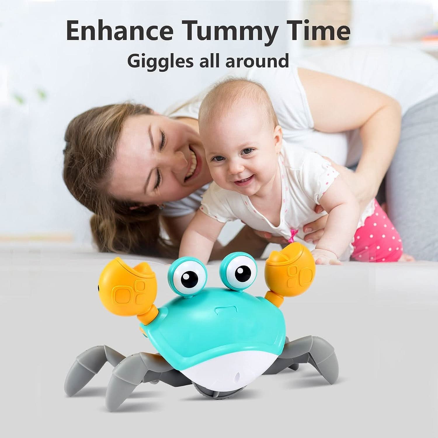 Jouet d'escargot CrawlJoy avec musique et lumières colorées pour bébés dès 1 an