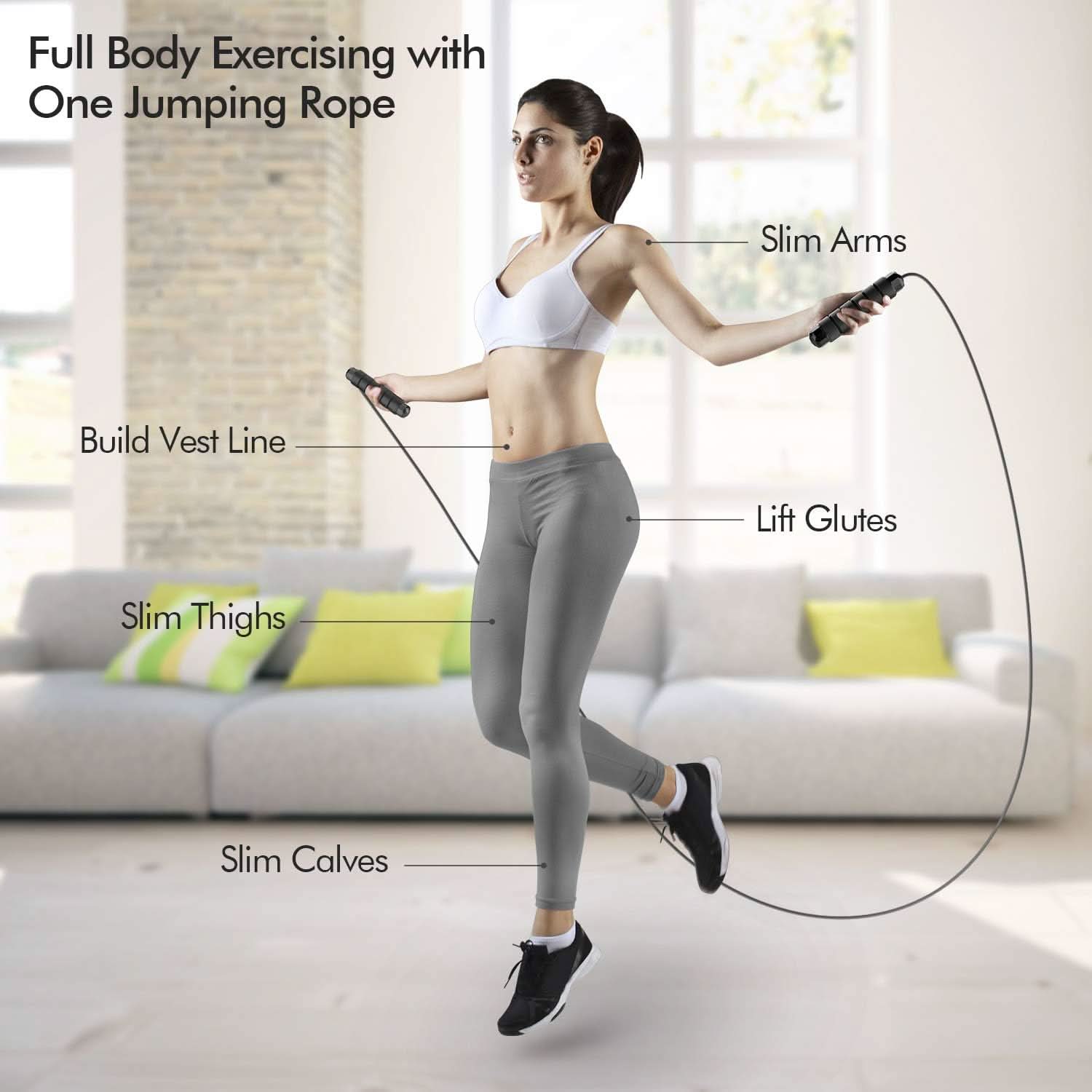 NovaStride Adjustable Jump Rope With Tangle Resistant Technology For All Athletes