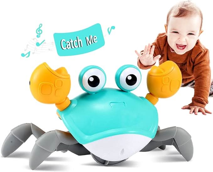 Jouet d'escargot CrawlJoy avec musique et lumières colorées pour bébés dès 1 an