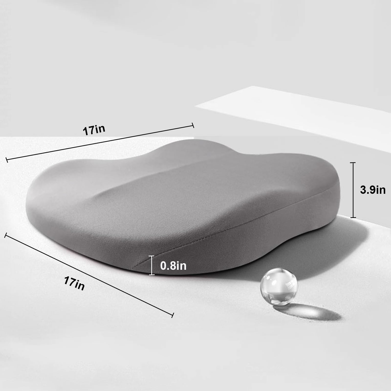 Coussin rehausseur de voiture en mousse à mémoire de forme RaiseSit pour un confort ergonomique amélioré