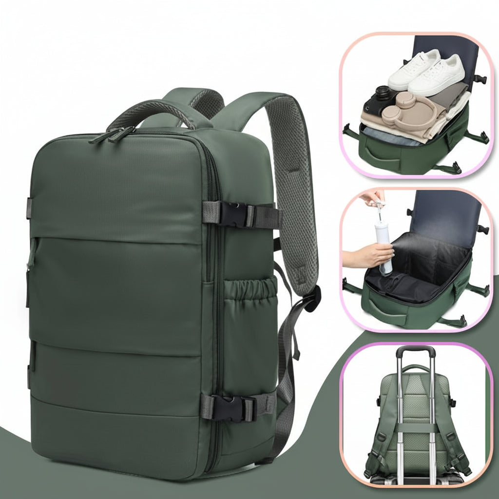 Set de mochila de viaje con aspiradora PackSmart para hombres, mujeres y estudiantes
