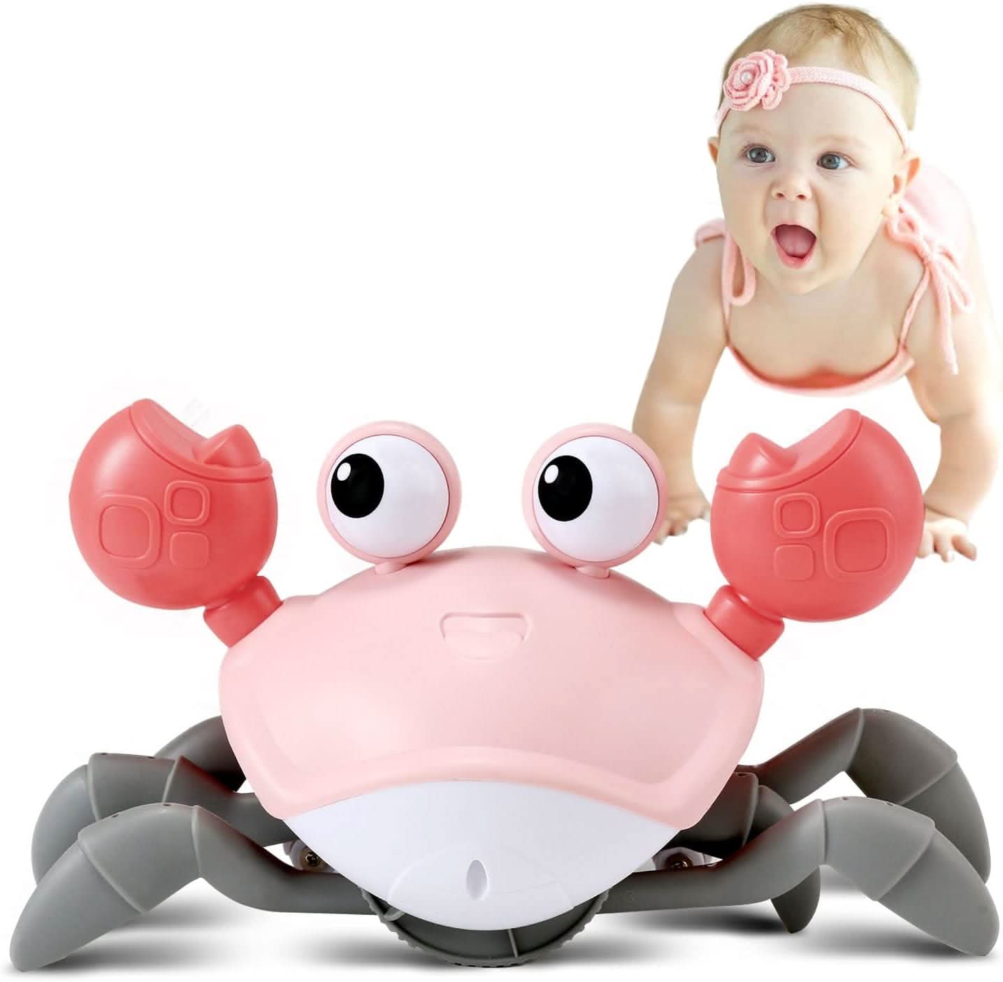 Jouet d'escargot CrawlJoy avec musique et lumières colorées pour bébés dès 1 an