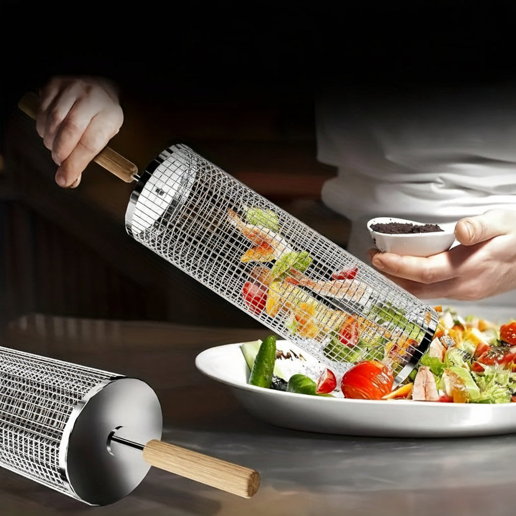 Eldkorg Öppen Låggrill Set, Portabel och Värmetålig