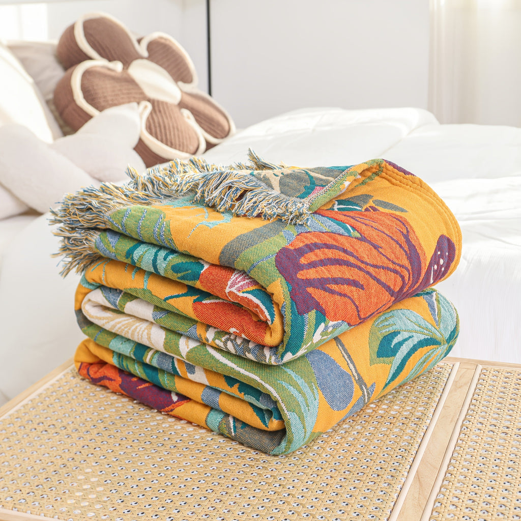 Purebloom Breathable Blanket With Cotton Jacquard For Cool Sleep