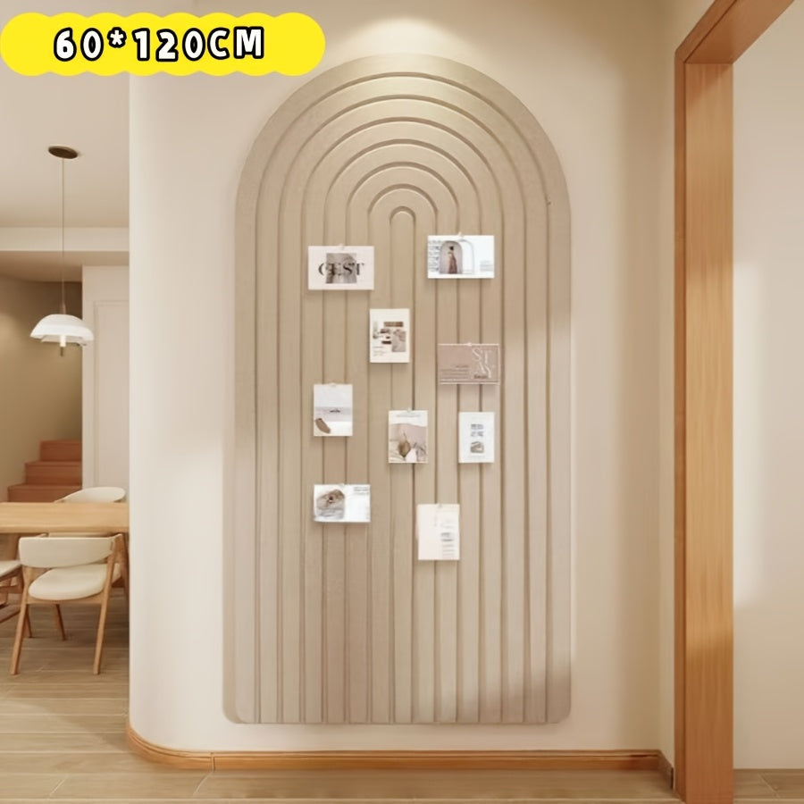 Felt Curve Notice Board With Big Adhesive Backing And Acoustic Stripe Finish