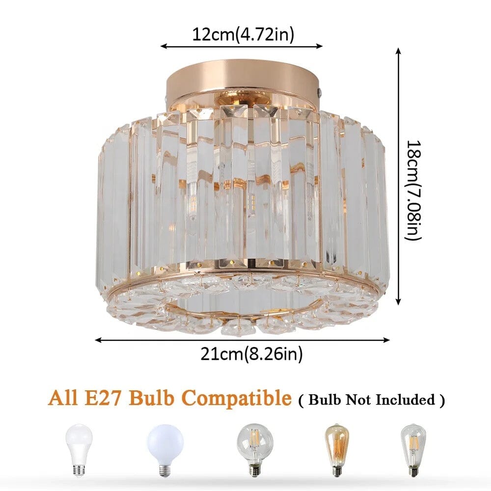 Lumină de tavan Lumina Cristal cu strălucire prismă în două niveluri