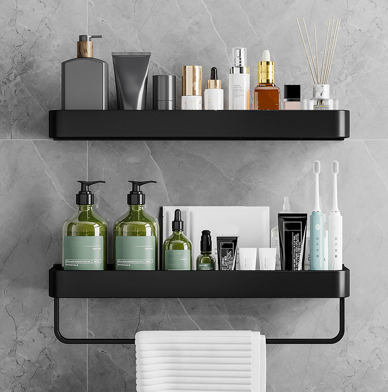 Kit de herrajes moderno para organizador de baño de aluminio para baños domésticos