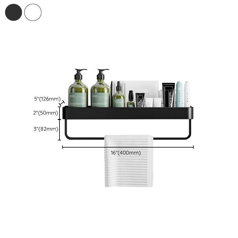 Kit de herrajes moderno para organizador de baño de aluminio para baños domésticos