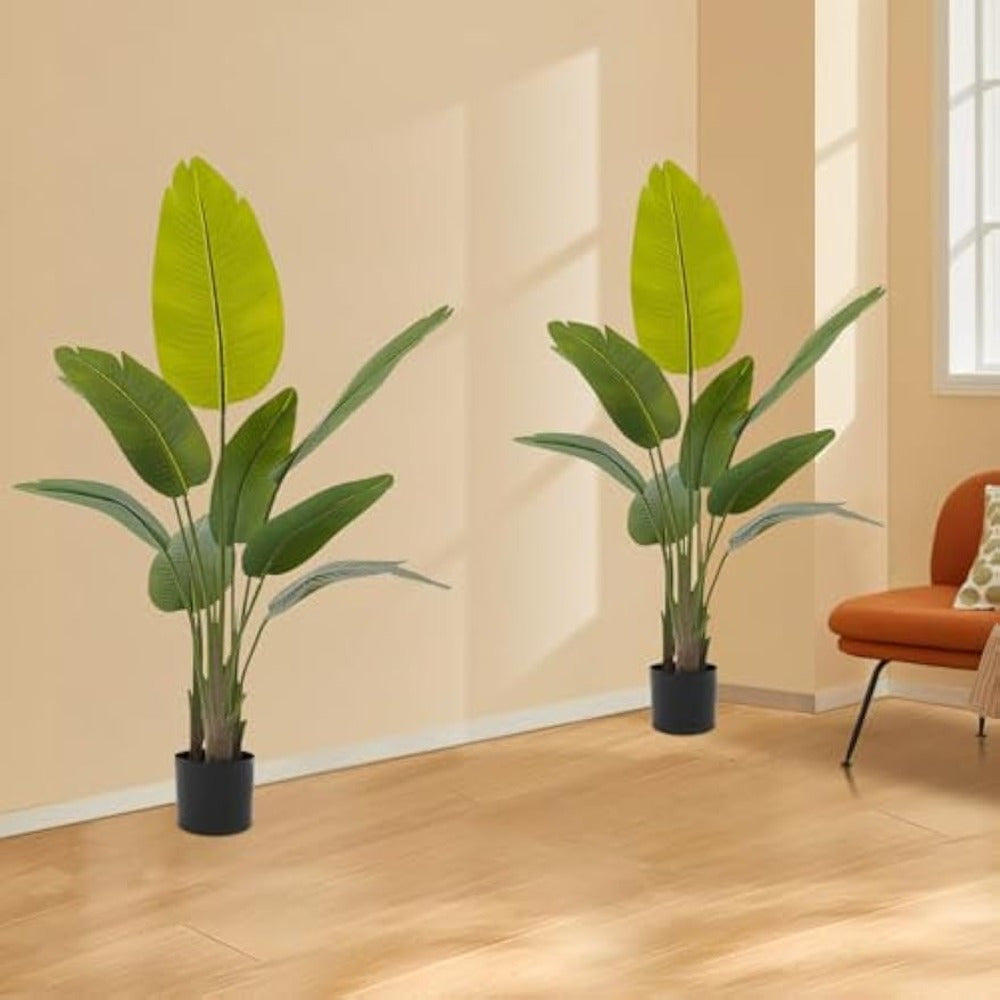 Tropicduo Two Realistic Banana Trees for Home Decor