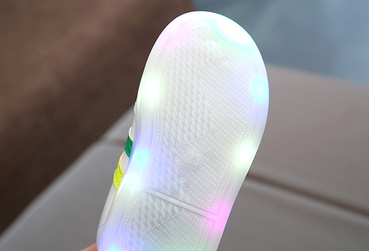 Dětské tenisky s LED osvětlením, suchým zipem a flexibilní podrážkou