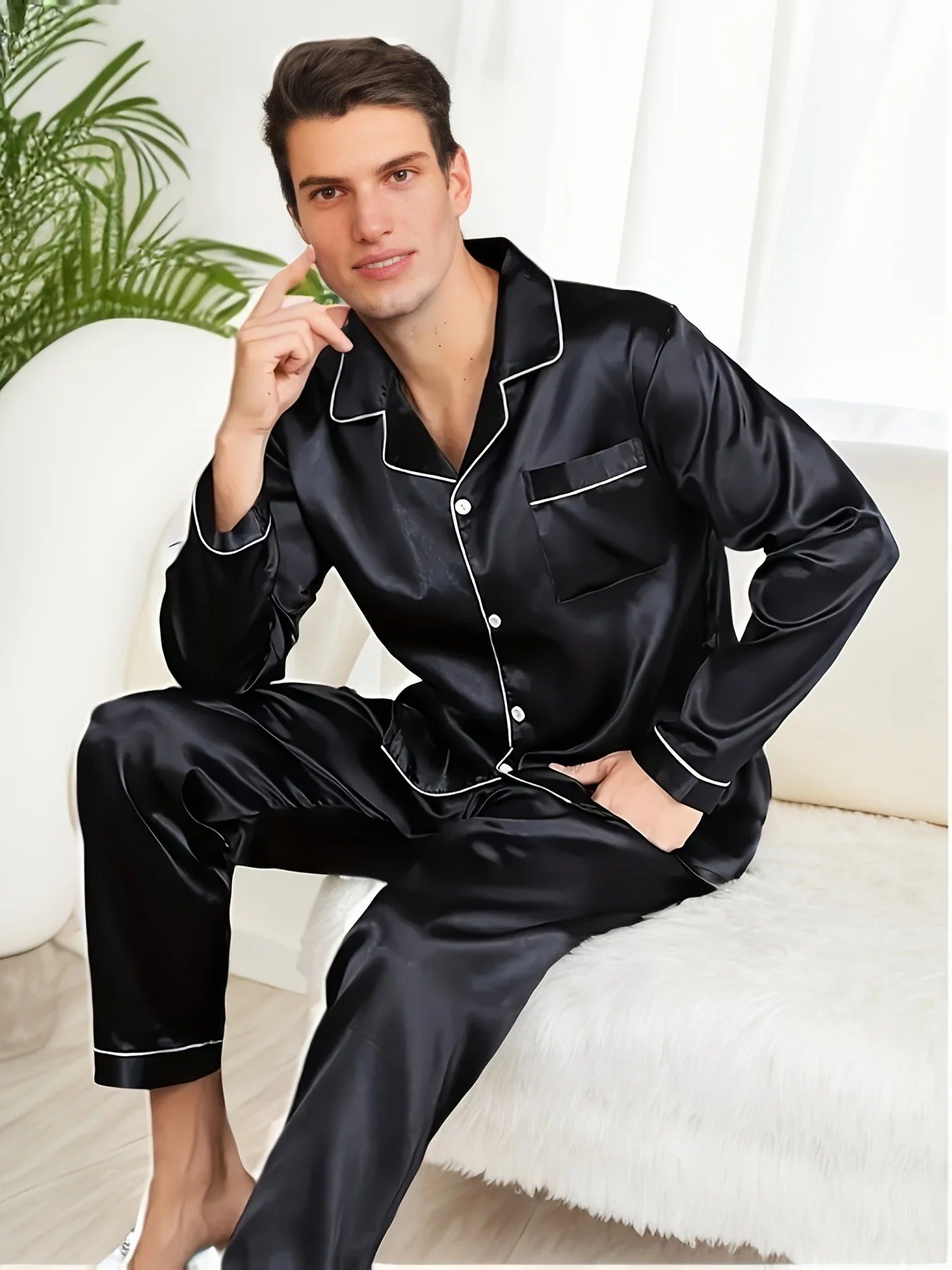 Elegant Men's Nightwear And Luxury Pajamas For Breathable Comfort