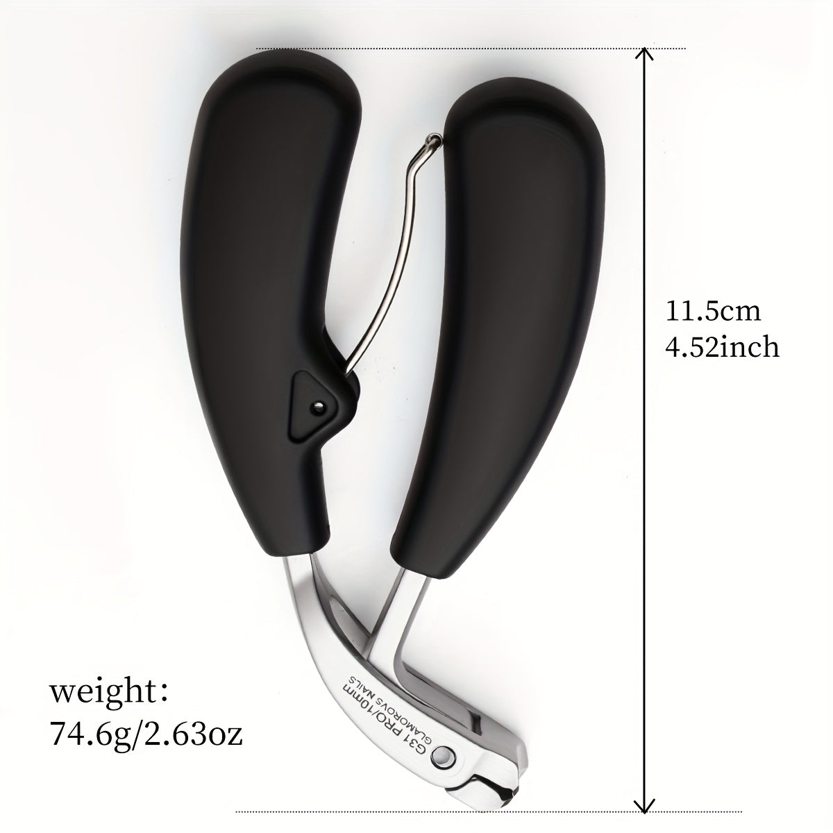 Cortaúñas Cutique G31 con mango largo ergonómico de acero inoxidable