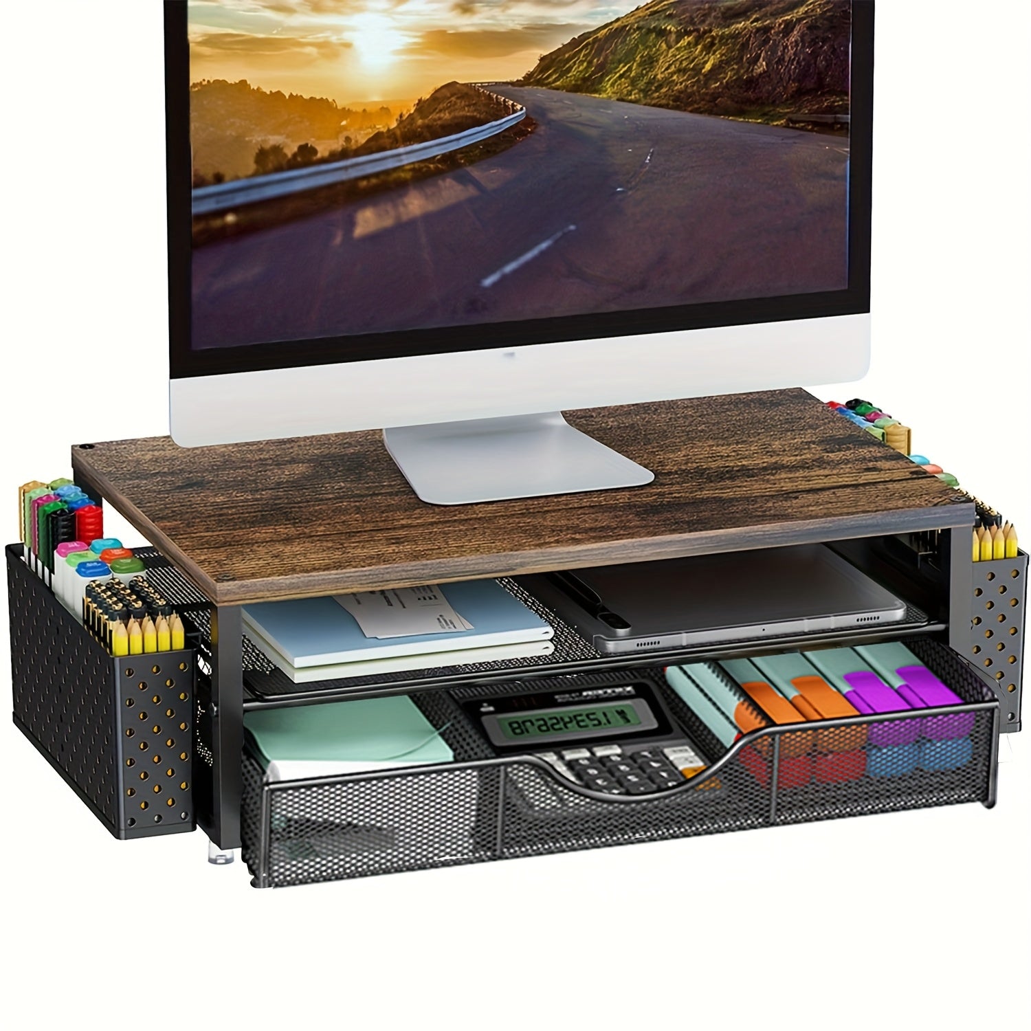 Organiwise All In One Desk Organizer With Monitor Riser
