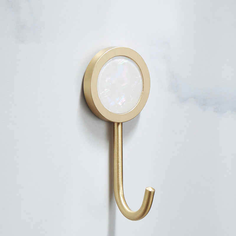 Polished Brass Bath Accessory Set With Marble Hardware For Coordinated Decor