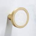 Polished Brass Bath Accessory Set With Marble Hardware For Coordinated Decor