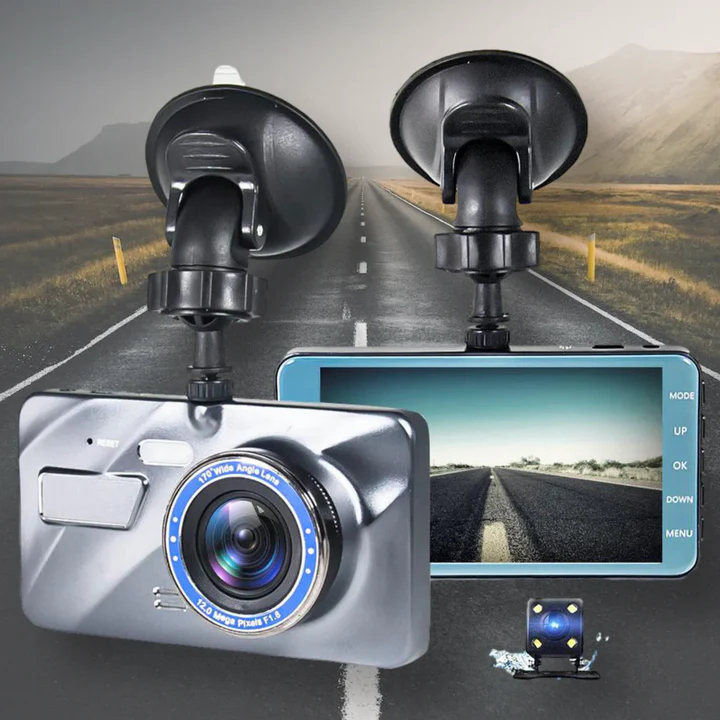 Podwójna kamera samochodowa 1080P z 4,0-calowym ekranem IPS i kątem widzenia 170 stopni