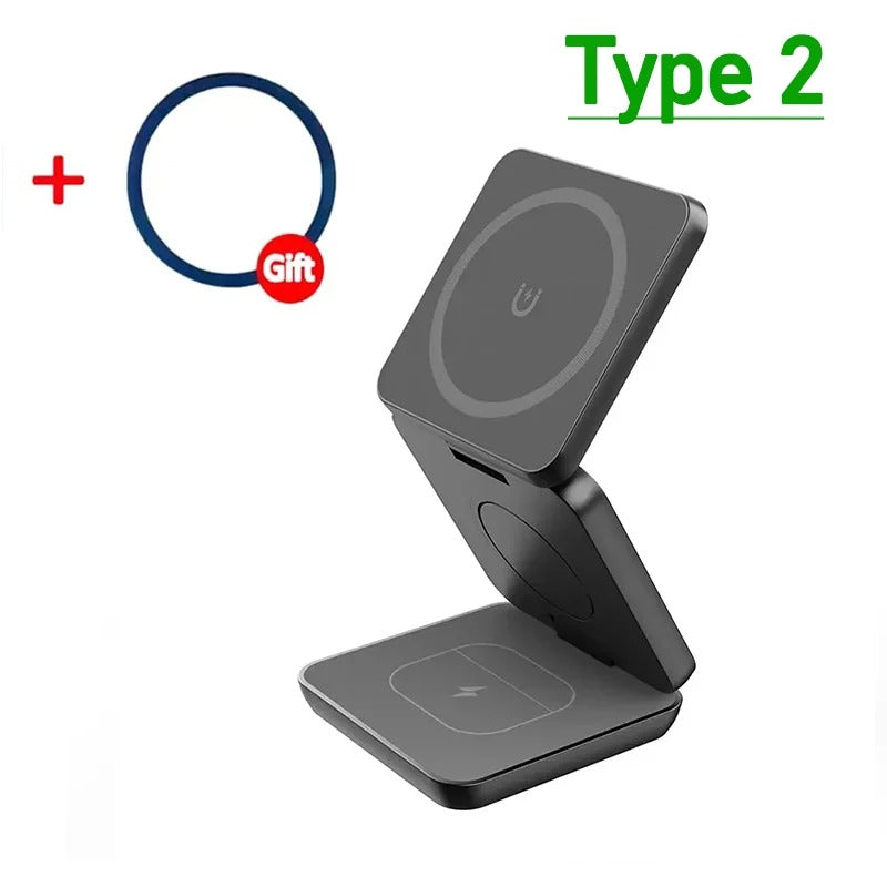 VeloCharge Magnetic Wireless Charger Three-In-One For IPhone AirPods And Apple Watch