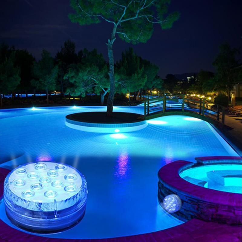 Remote-Controlled LED Light For Pools With Waterproof Magnetic Suction For Outdoor Use