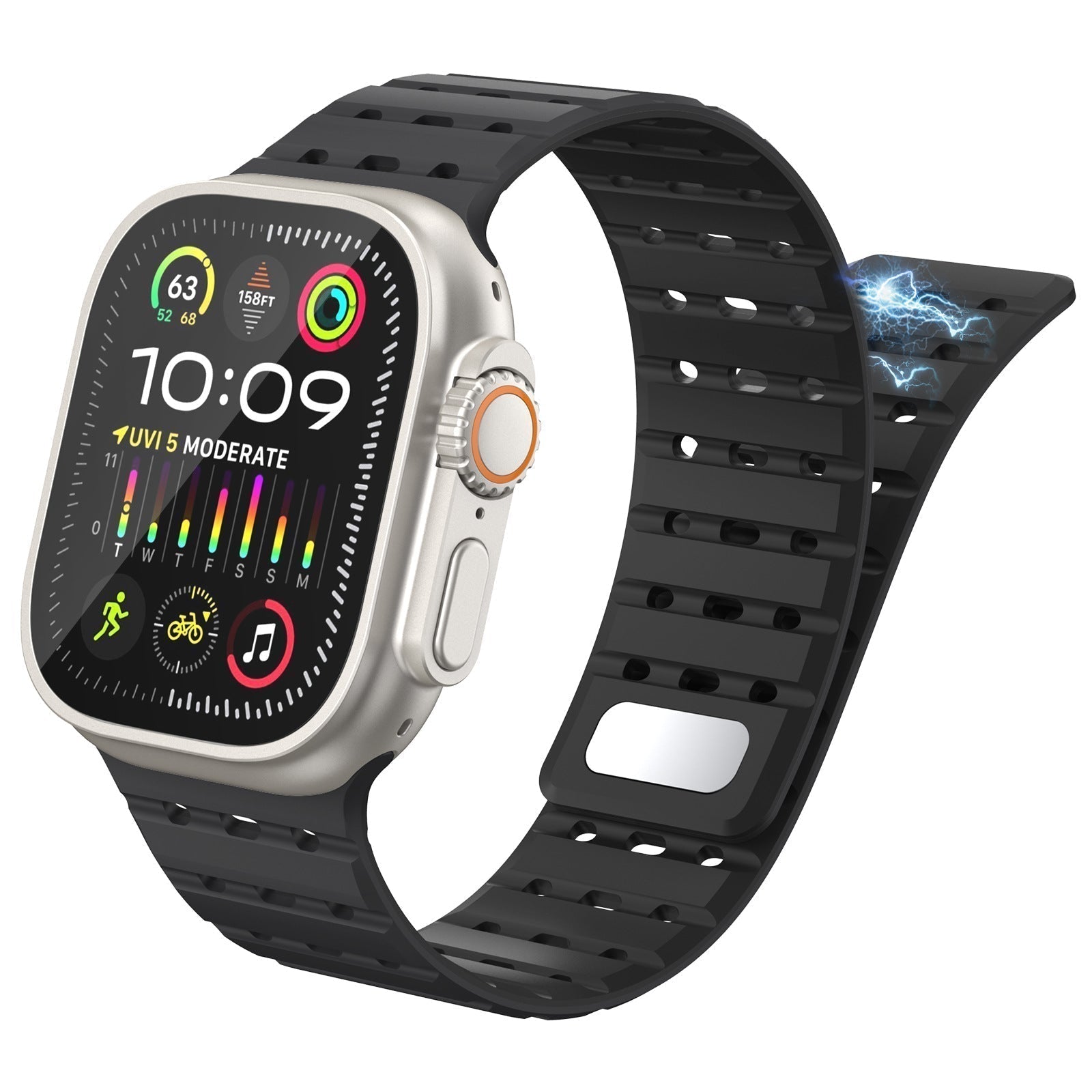 Pasek magnetyczny silikonowy NovaWeave Pro do Apple Watch