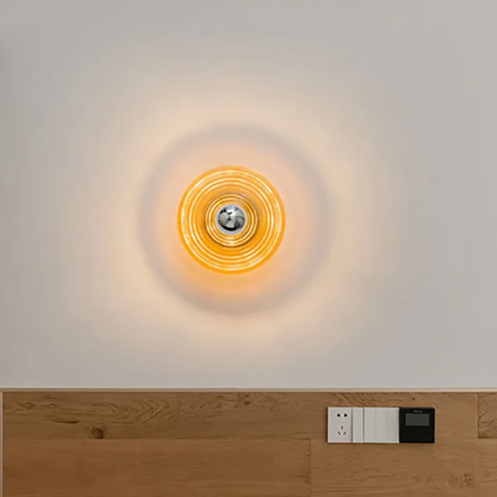 NovaGlow Vintage Glass Wall Lamp With Warm Ambient Lighting