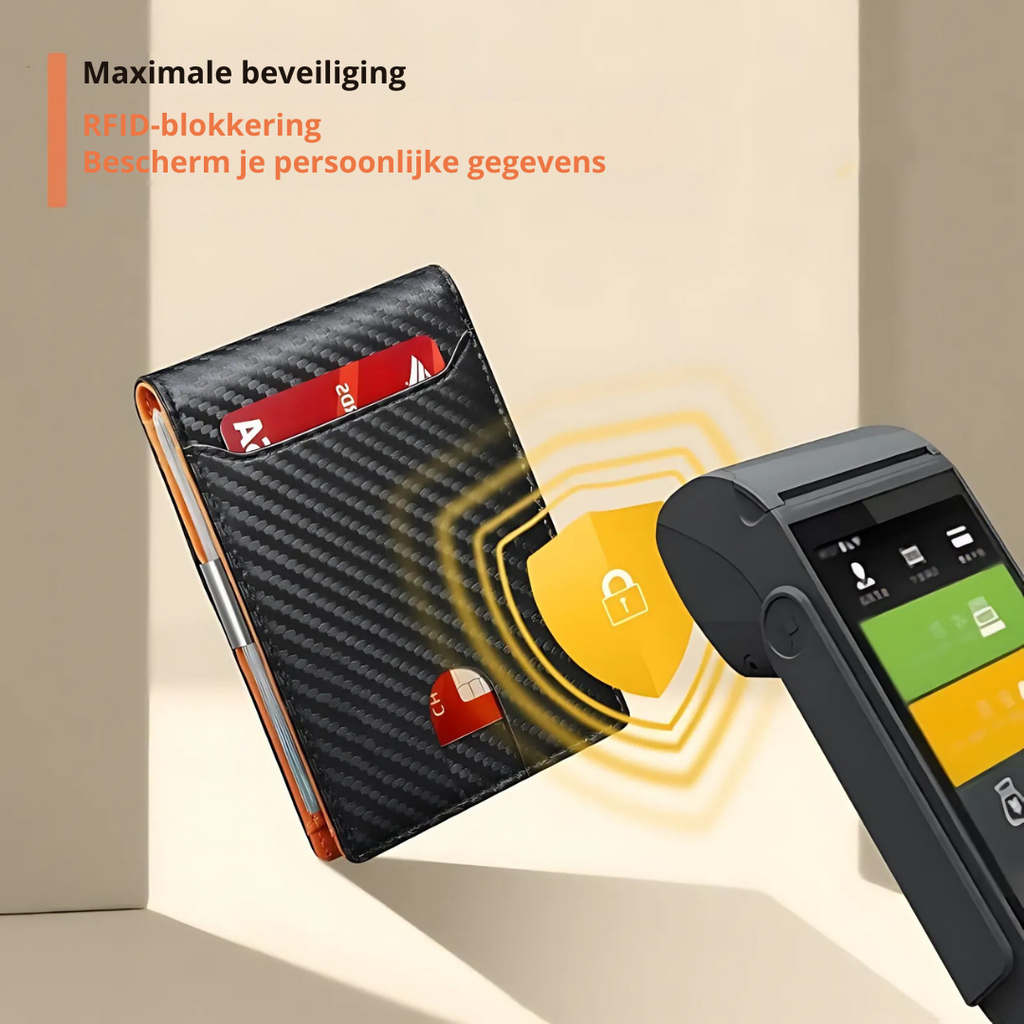 RFID Leather Wallet For Men By SafeSlim Ultra Compact